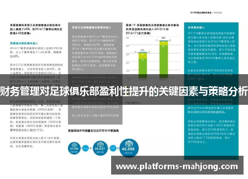 财务管理对足球俱乐部盈利性提升的关键因素与策略分析